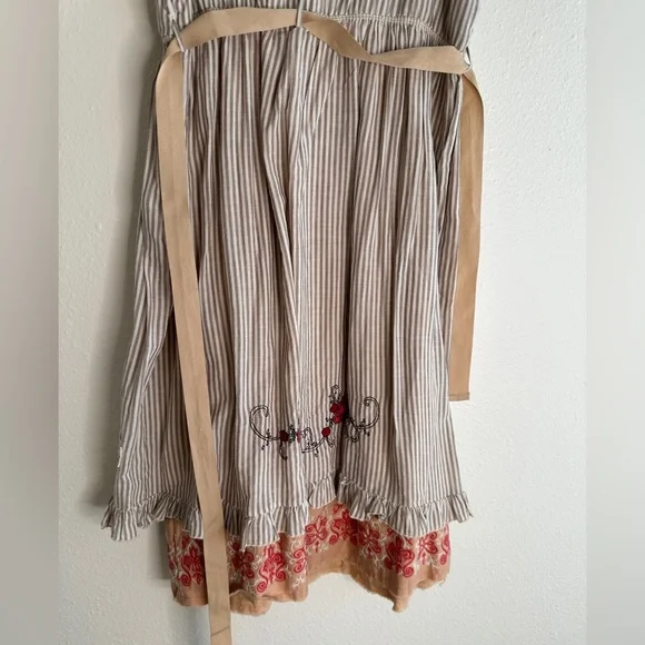 Odd Molly Stripe Embroidered Patch Boho Dress - Picture 6 of 6